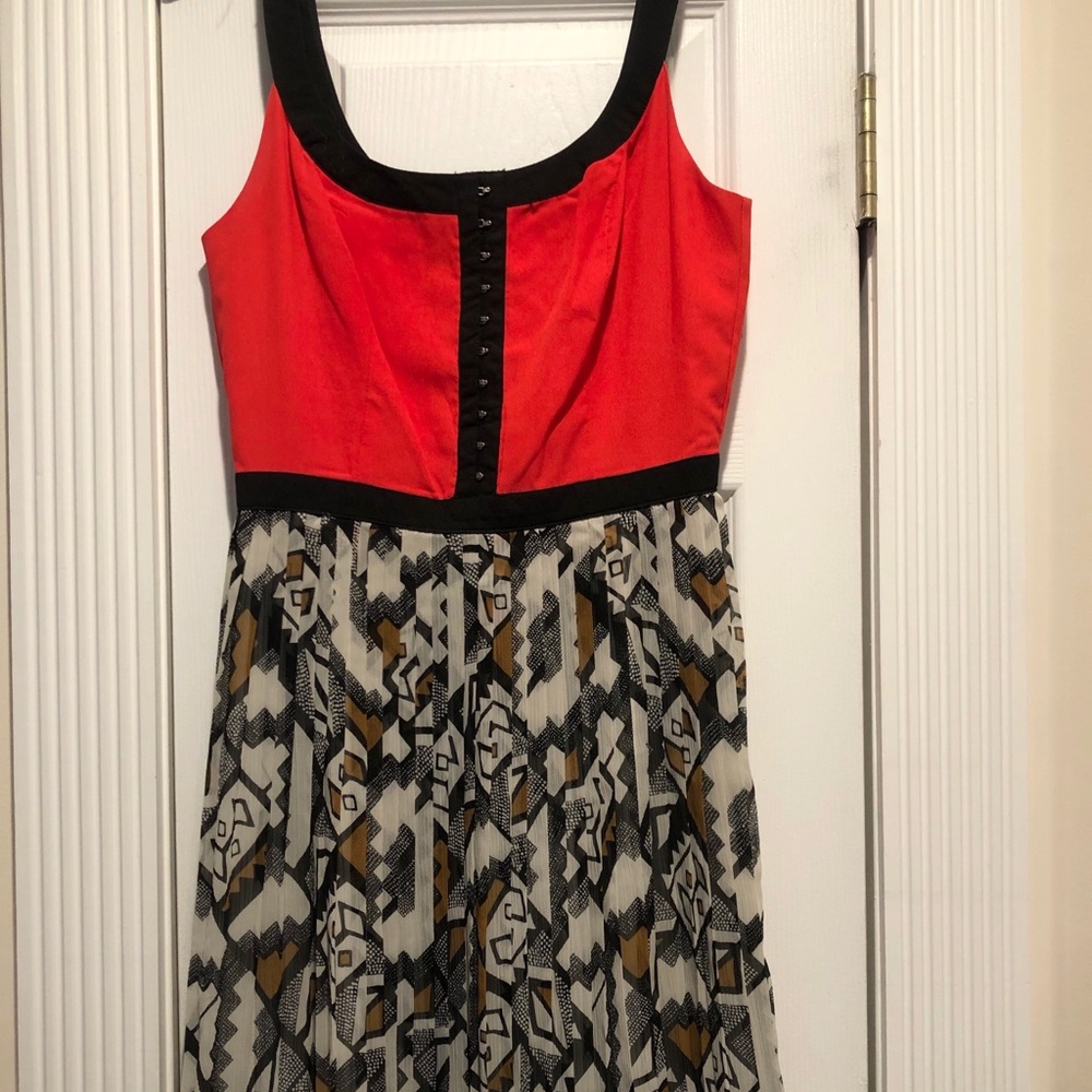 Red and black boutique dress
